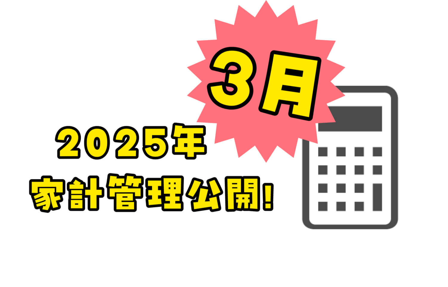 2025年3月の家計簿公開！「使わなければお金は貯まるんだよ」